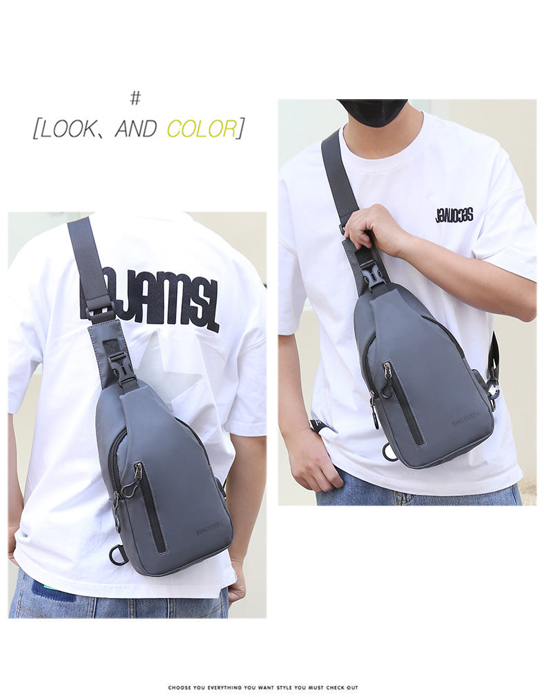 Men's Chest Bag Casual Backpack Sports Function Oblique Shoulder Fashion Tactical Single Crossbody