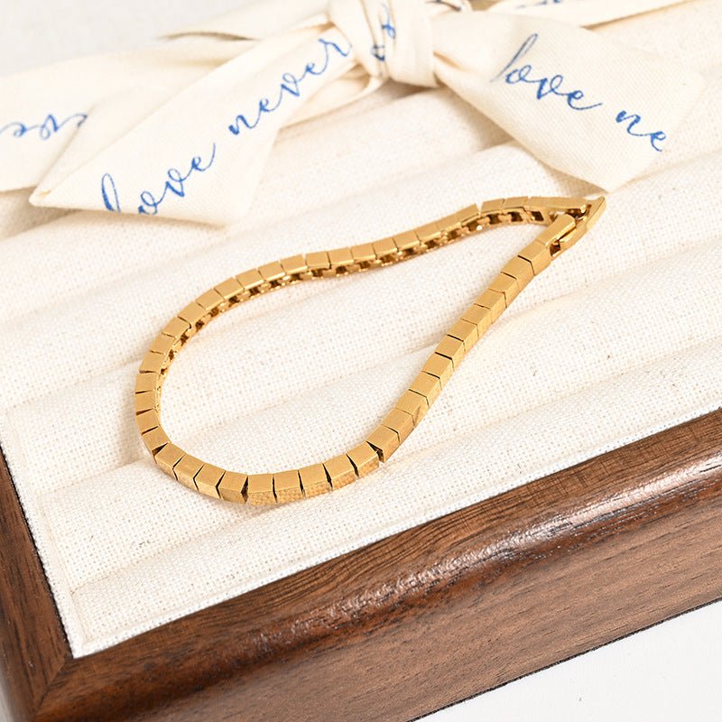 French Gold Stitching Bracelet Simple Fashion Brass