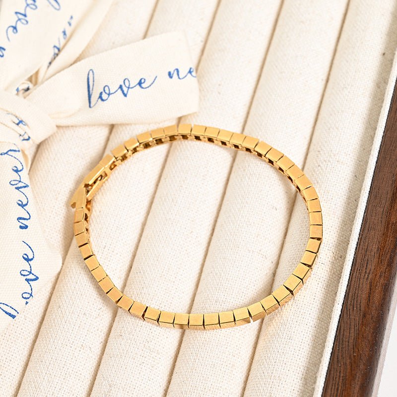 French Gold Stitching Bracelet Simple Fashion Brass