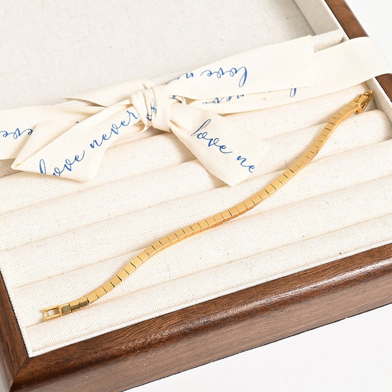 French Gold Stitching Bracelet Simple Fashion Brass