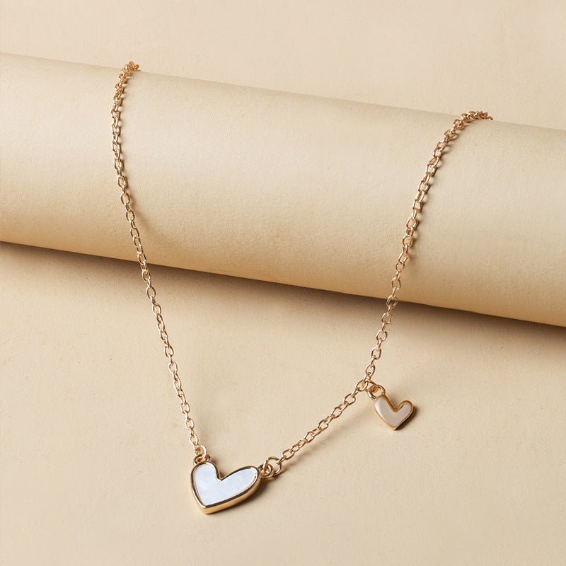 Simple Trend Street Snap Acrylic Heart Necklace Clavicle Chain Neck Chain Women